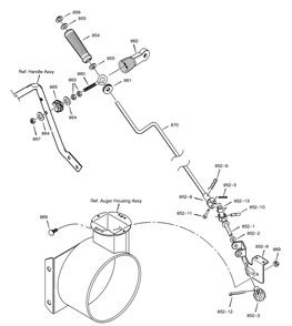 Chute Rod Diagram and Parts List for 627804X89C 2001 Briggs and Stratton Snow Blower